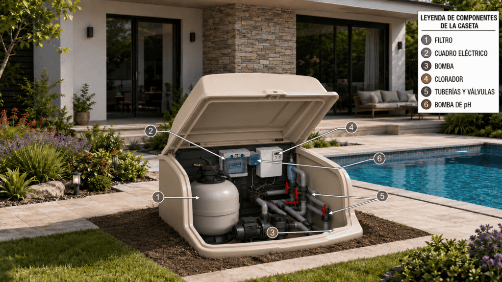 Caseta depuradora para piscina | Trypool