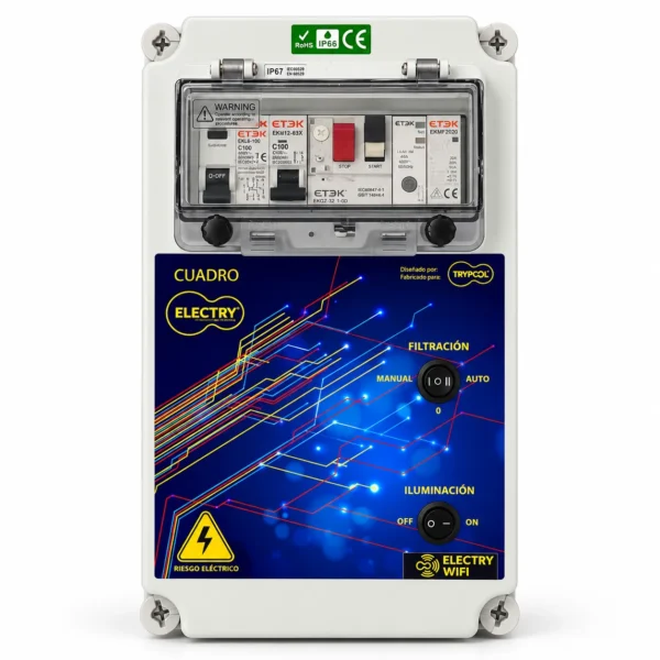 Quadro elétrico Wi-Fi para piscina ELECTRY